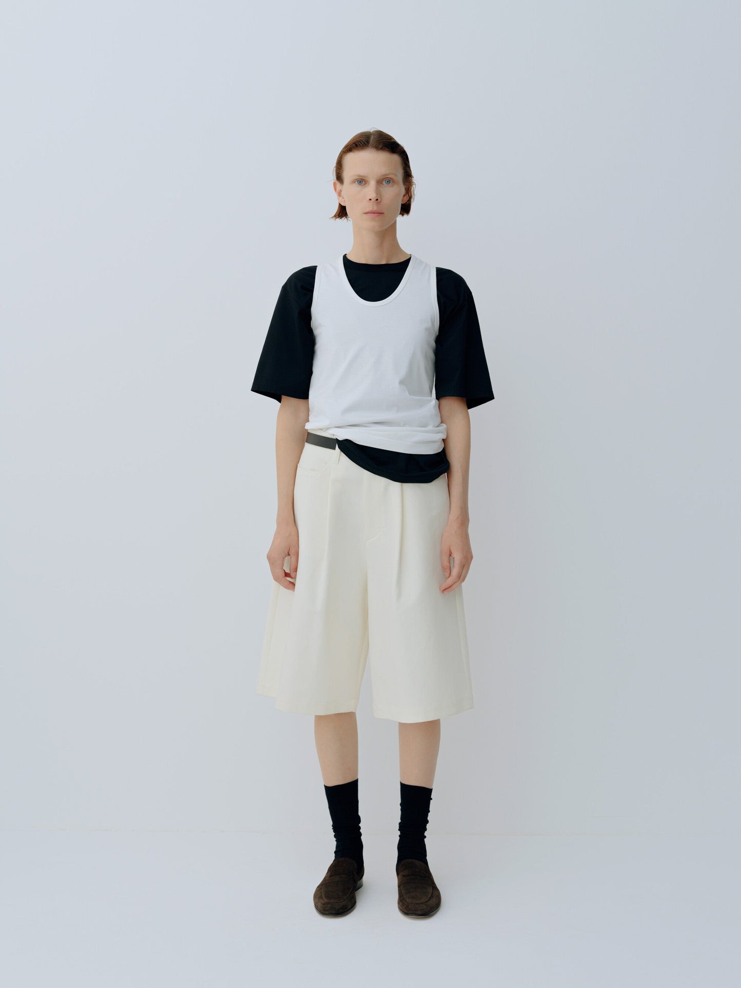 ssstein DOUBLE WEAVE COTTON SHORTS