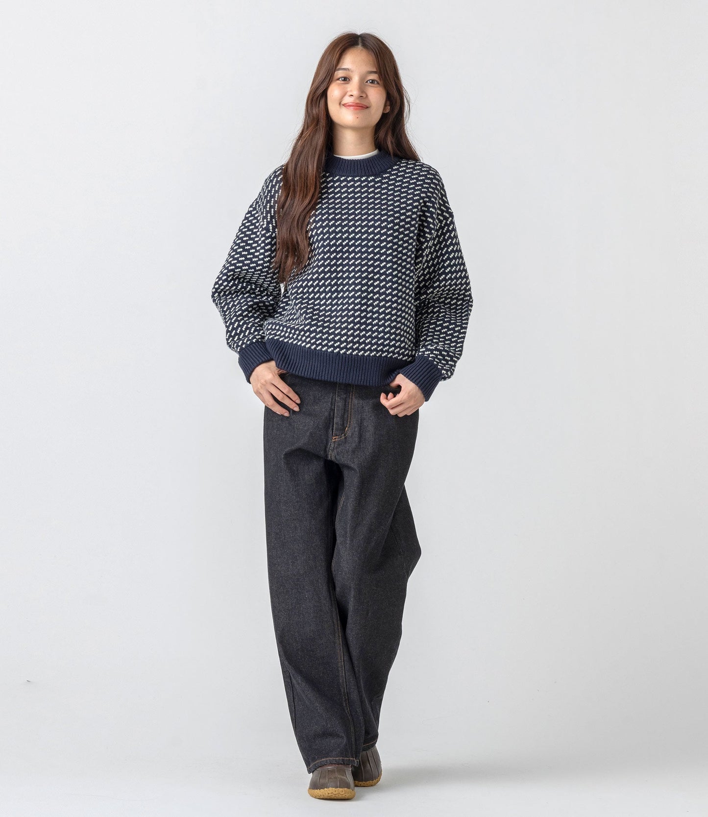 L.L.Bean JAPAN EDITION Women's Wayne Sweater Bird's-Eye
