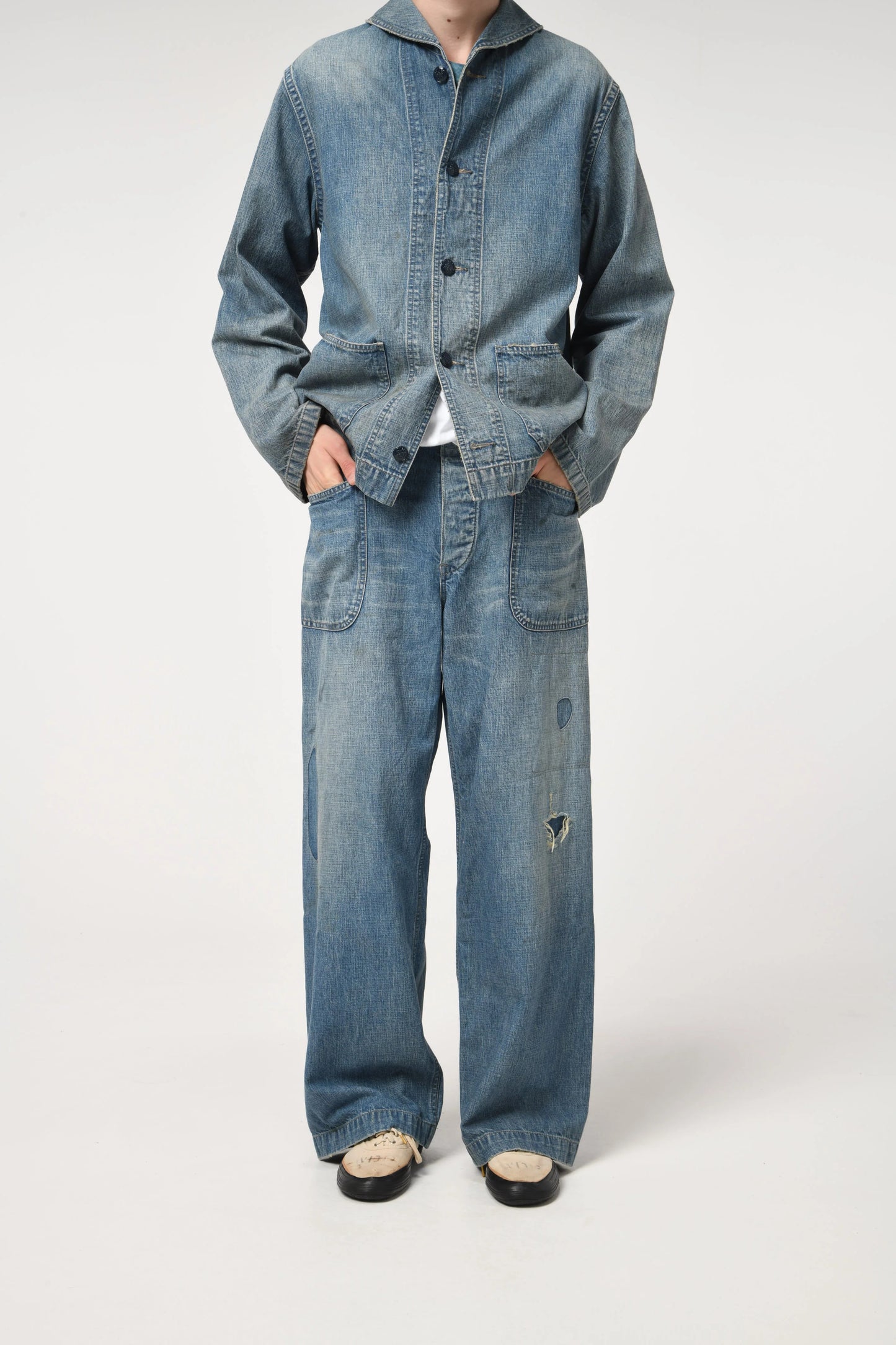 BOW WOW USN M44 DUNGAREE TROUSERS SIDE SEAMLESS