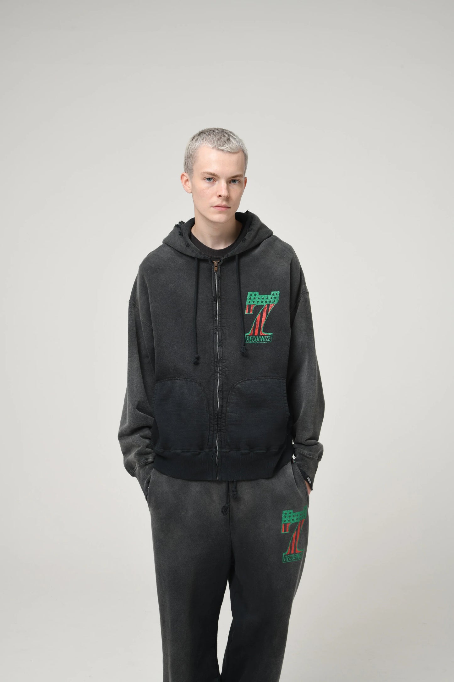 BOW WOW #7 VINYL ZIP HOODIE AGED