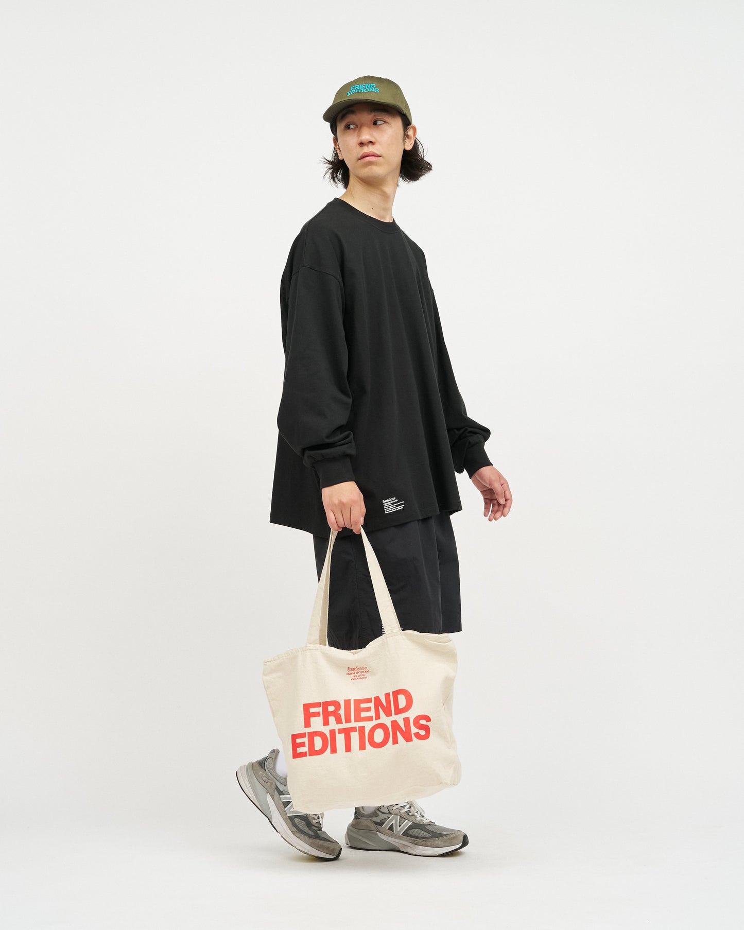 FRIEND EDITIONS × FreshService FRIEND EDITIONS CANVAS ZIP TOTE BAG