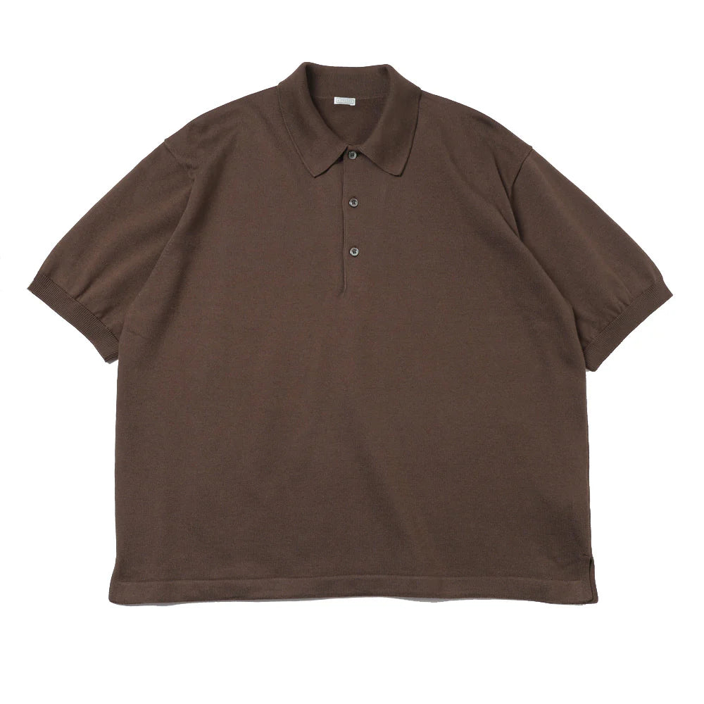 A.PRESSE Cotton Knit S/S Polo Shirts