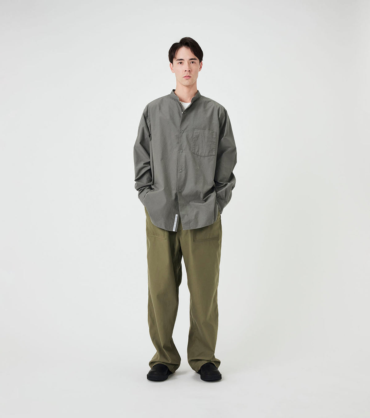 nanamica Band Collar Wind Shirt