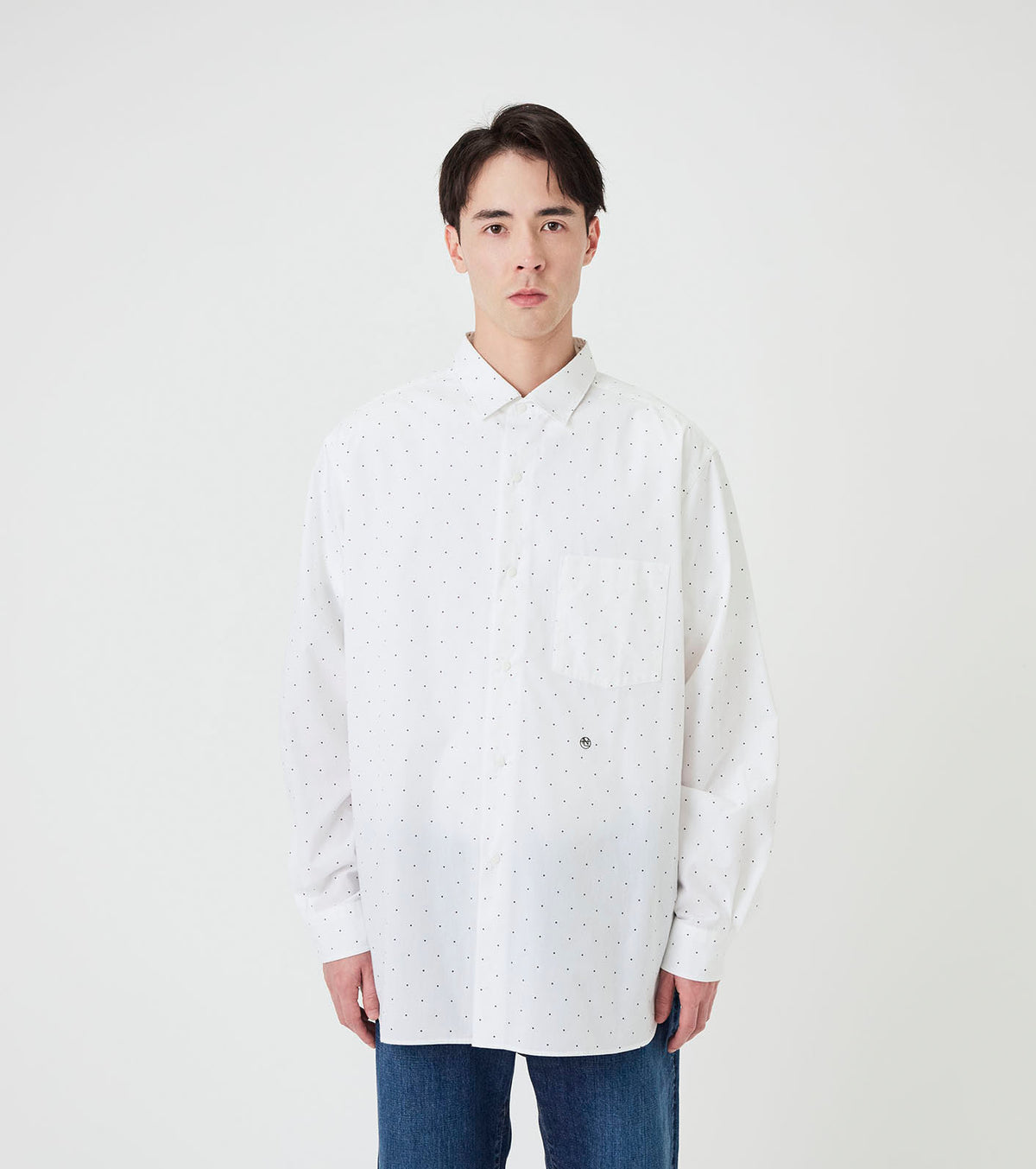 nanamica Regular Collar Dot Wind Shirt