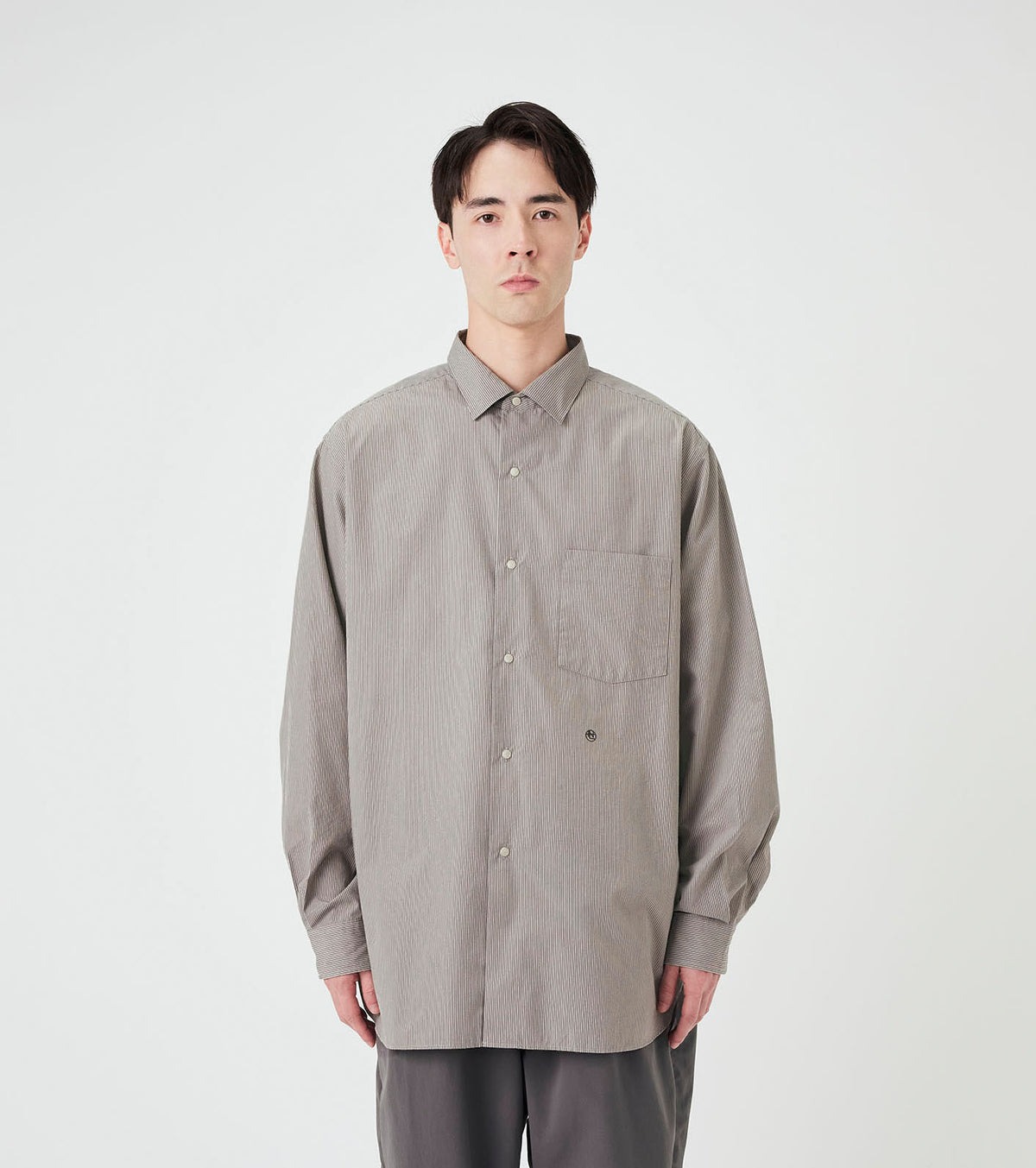 nanamica Regular Collar Striped Wind Shirt
