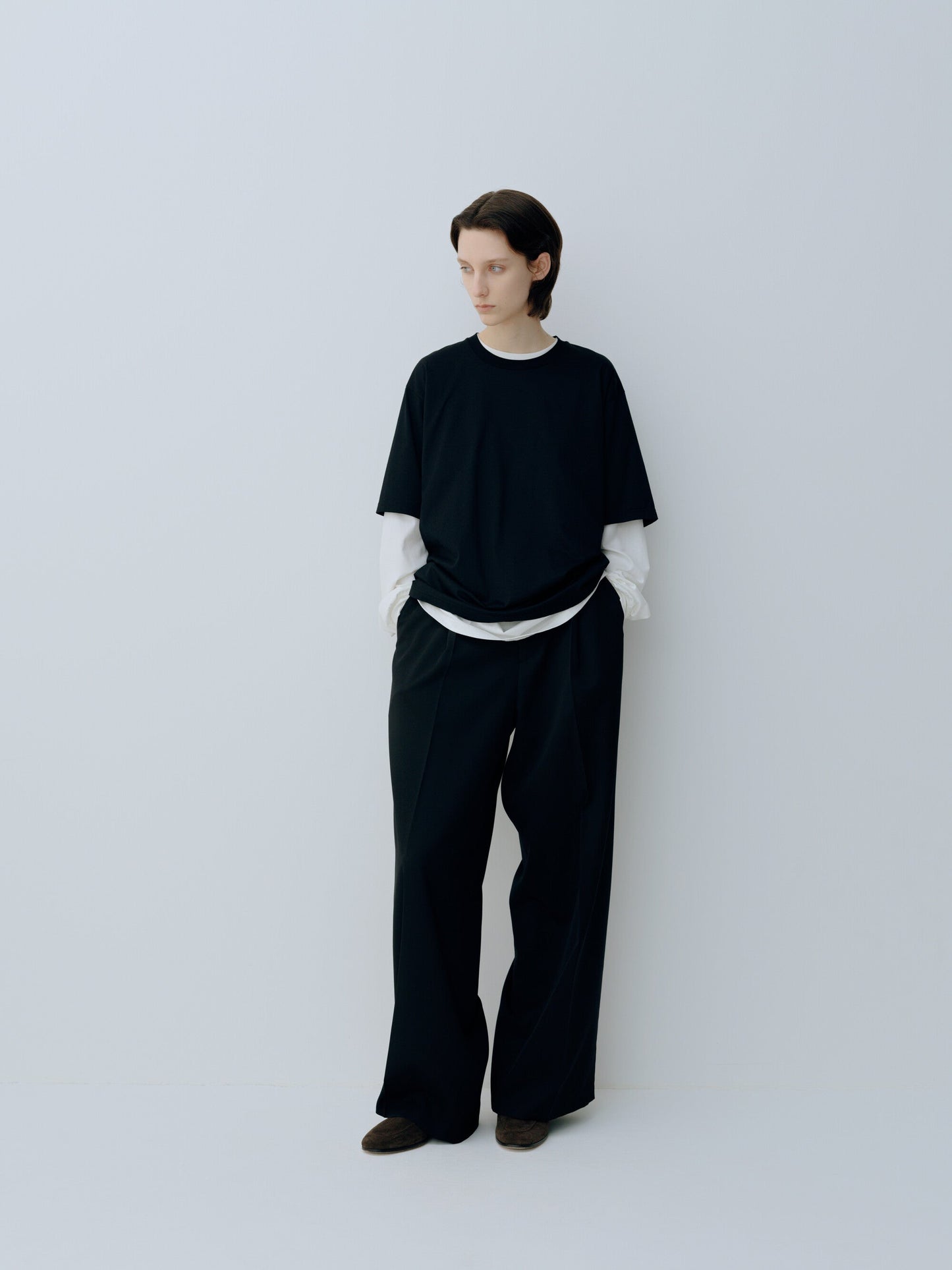 ssstein EXTRA WIDE TROUSERS (2/90 WOOL GABARDINE)