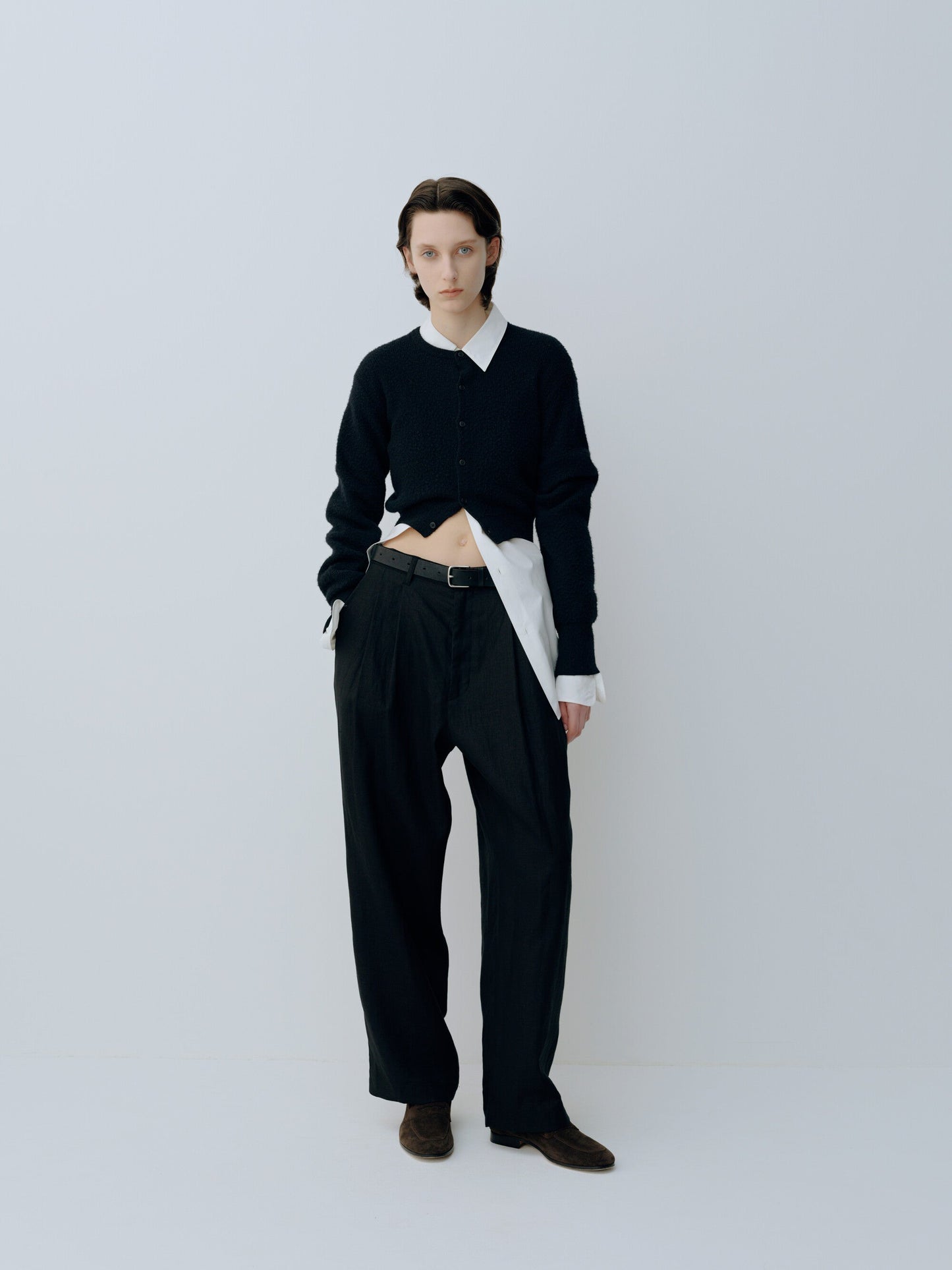 ssstein LIGHT LINEN WIDE EASY TROUSERS