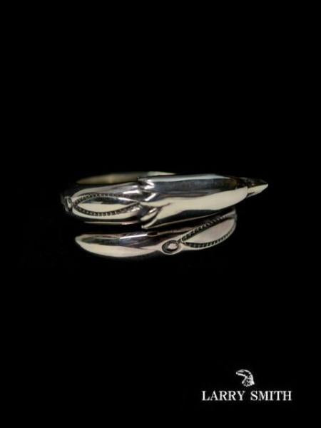 LARRY SMITH EAGLE HEAD RING LEAF