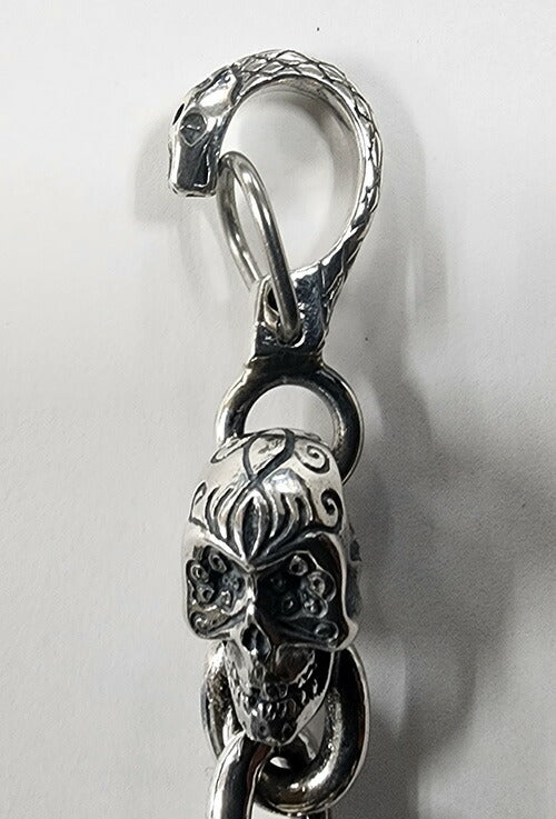 galcia SUGAR SKULL HEAD SNAKE HOOK BRACELET