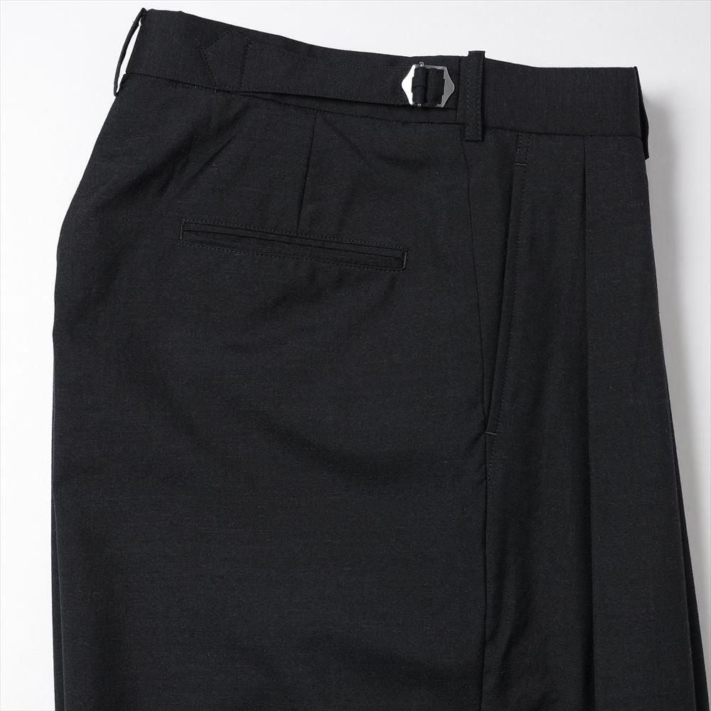 marka Two Tuck Baggy Trousers Wool Tropical Washer