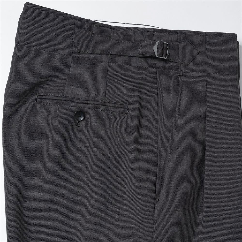 marka Two Tuck Military Trousers Recycled Polyester Non-Mulesed Wool Gabardine