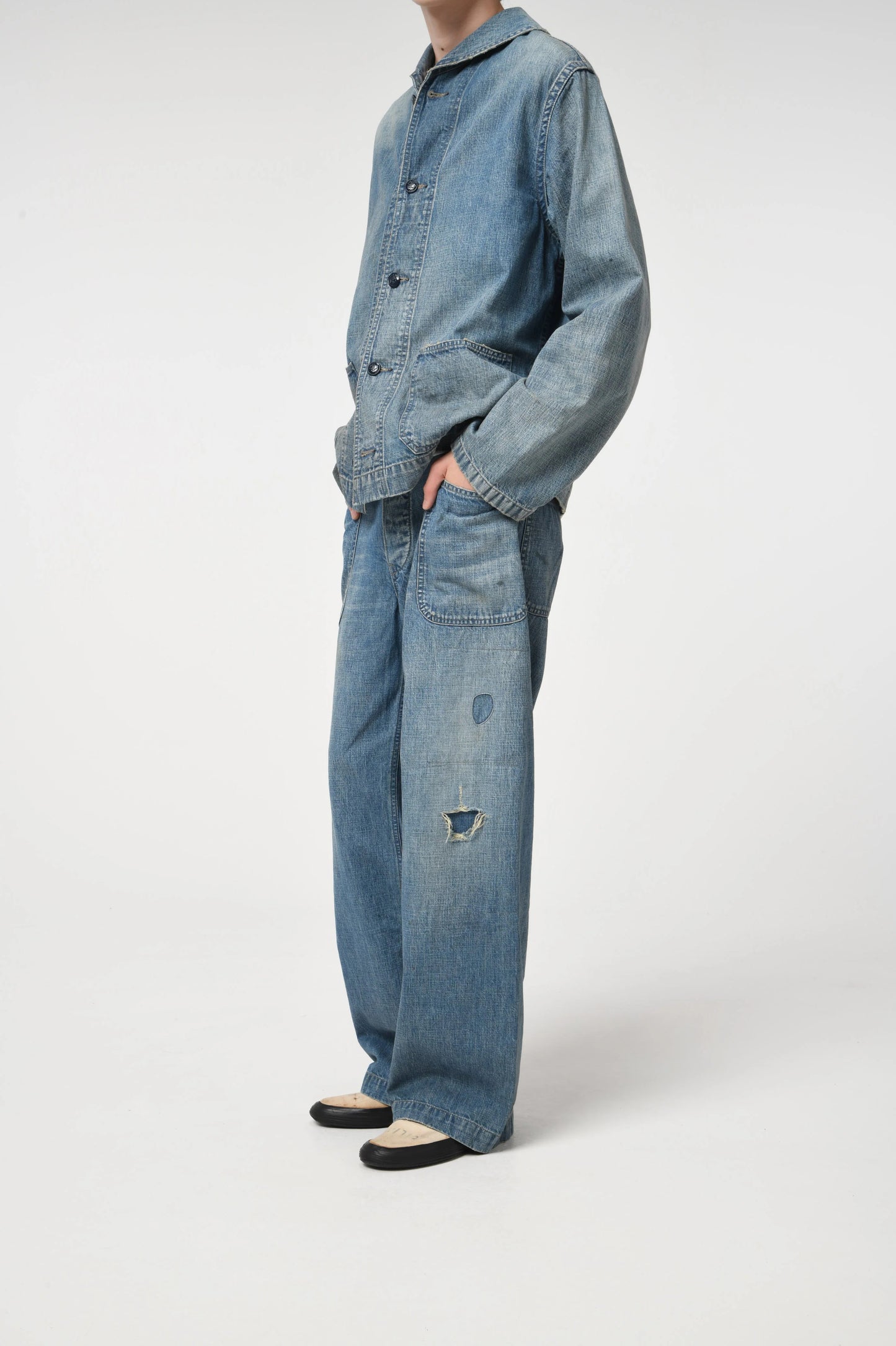 BOW WOW USN M44 DUNGAREE TROUSERS SIDE SEAMLESS