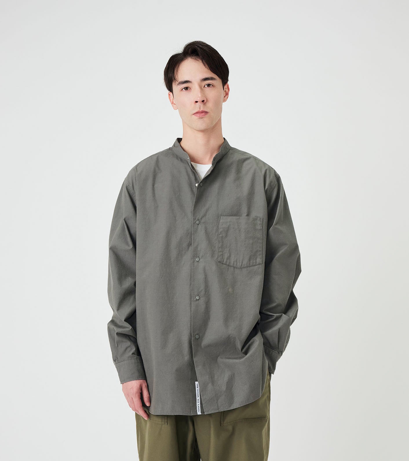 nanamica Band Collar Wind Shirt
