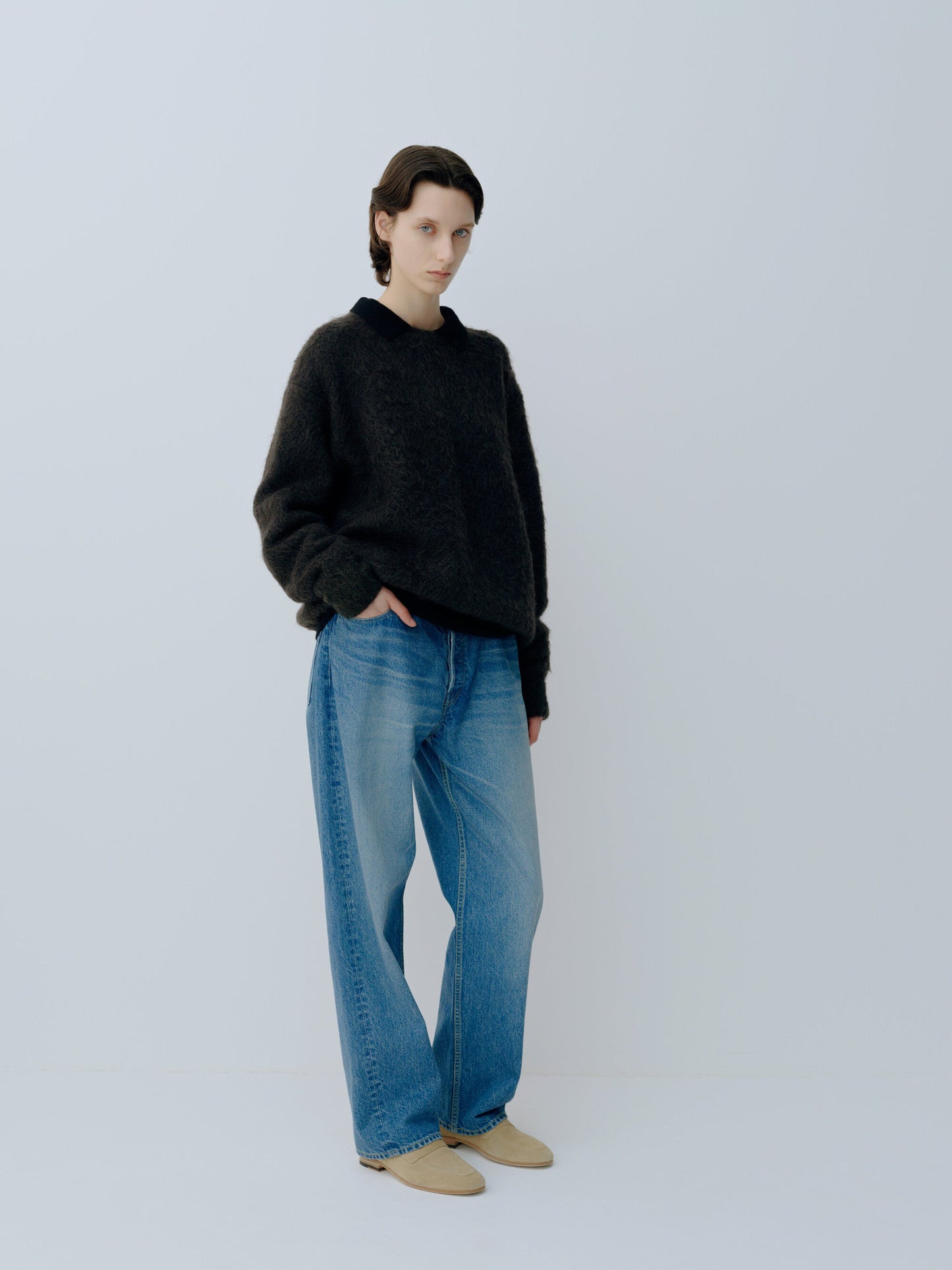 ssstein RELAX FIT DENIM PANTS