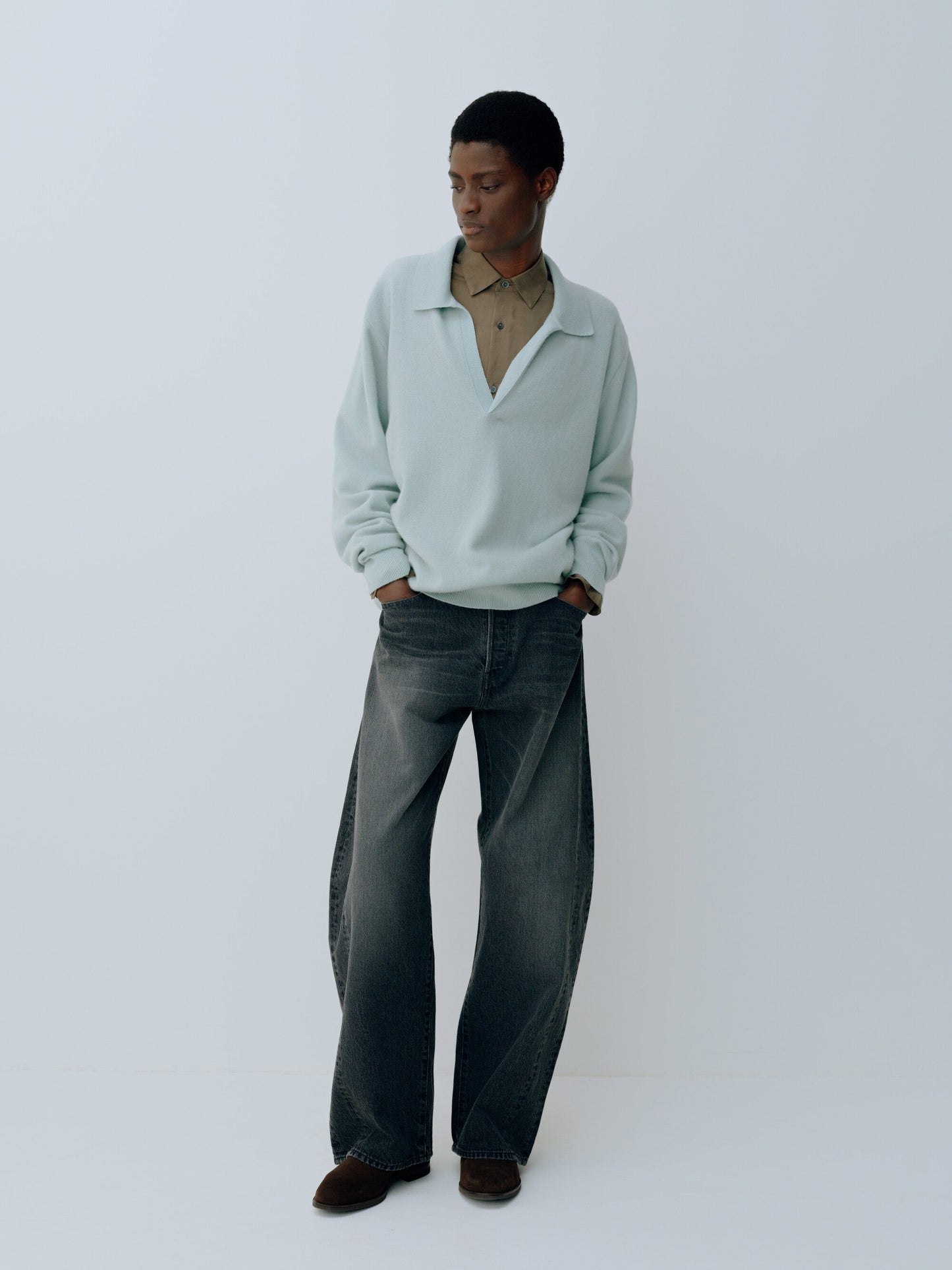 ssstein DEFORMATION WIDE DENIM PANTS