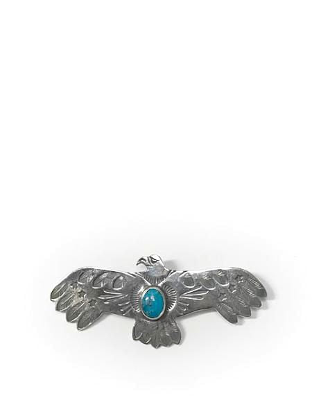 LARRY SMITH FLYING EAGLE PIN TURQUOISE