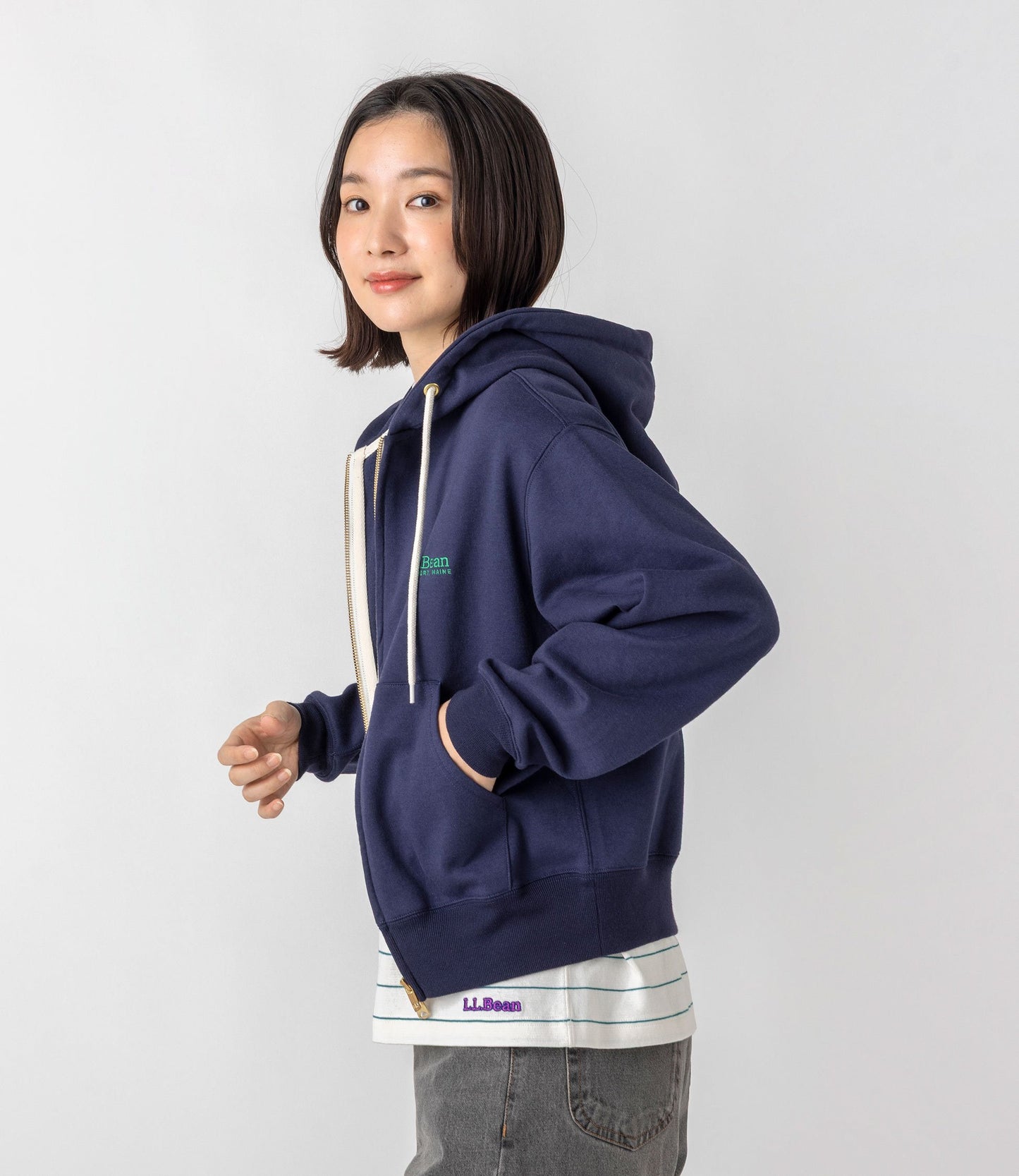 L.L.Bean JAPAN EDITION Women's Portage Full-Zip Hooded Sweatshirt