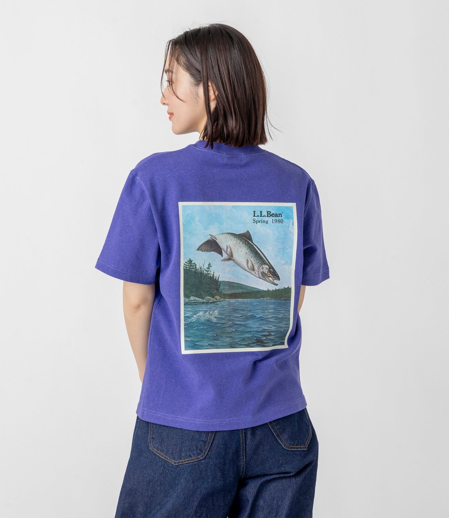 L.L.Bean JAPAN EDITION Women's Bean's 1980 Short-Sleeve Catalog Trout Tee