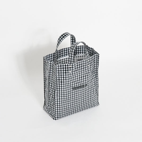 TEMBEA PVC PAPER TOTE MEDIUM GINGHAM