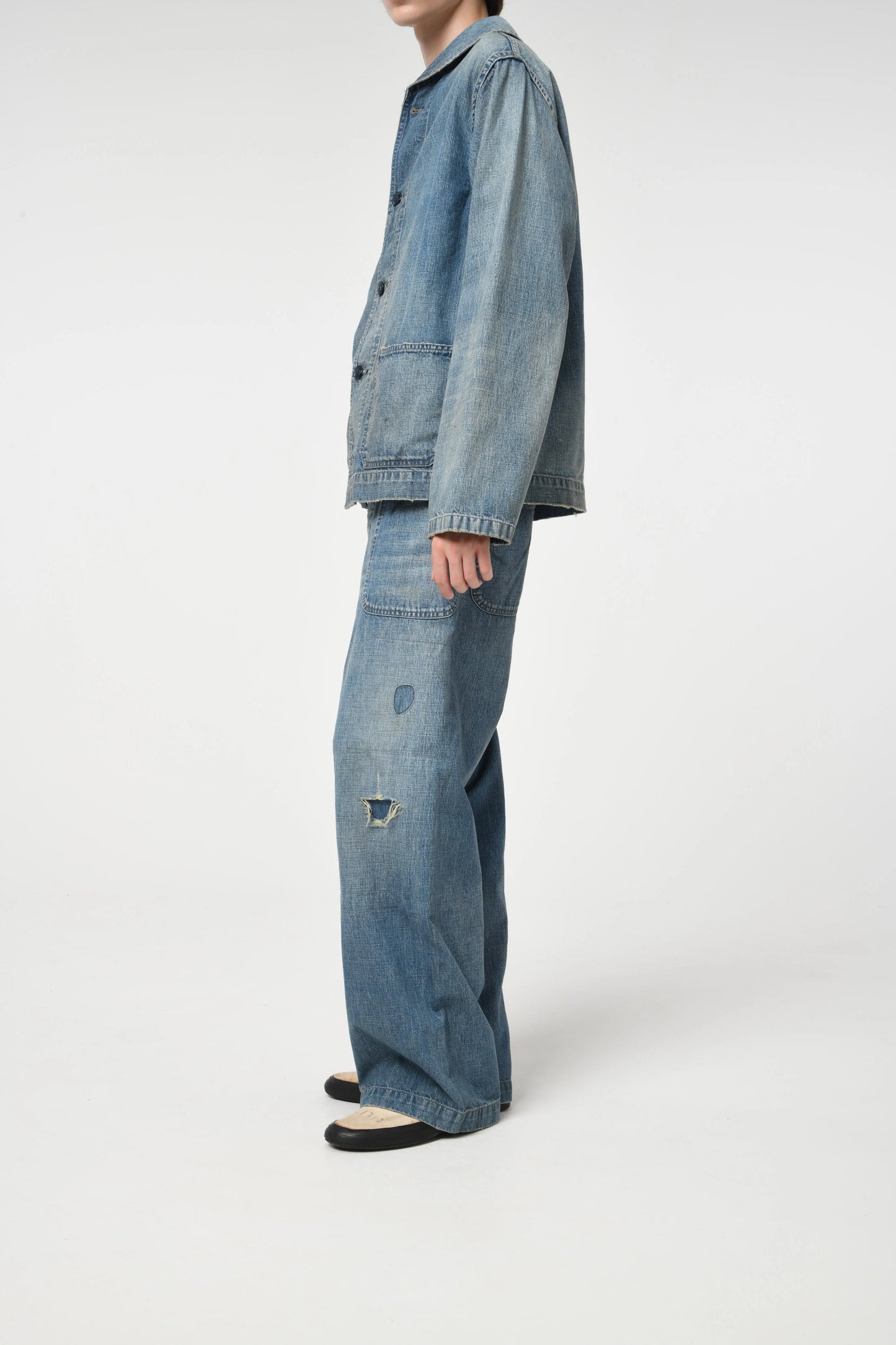 BOW WOW USN M44 DUNGAREE TROUSERS SIDE SEAMLESS