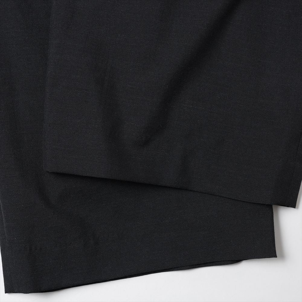 marka Two Tuck Baggy Trousers Wool Tropical Washer