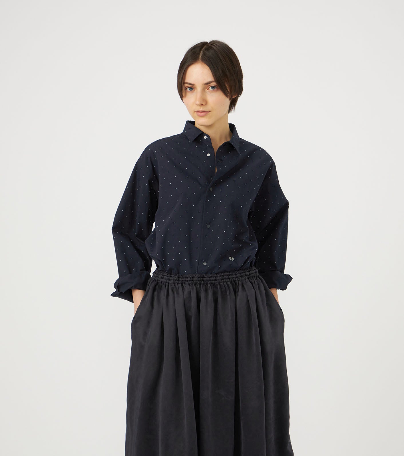 nanamica Regular Collar Dot Wind Shirt