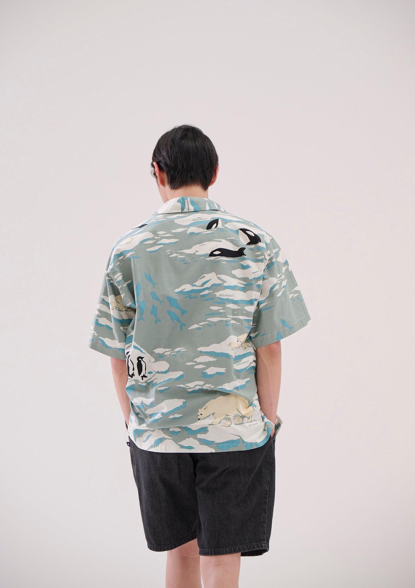 DESCENDANT EDGD OPEN COLLAR TEXTILE SS SHIRT