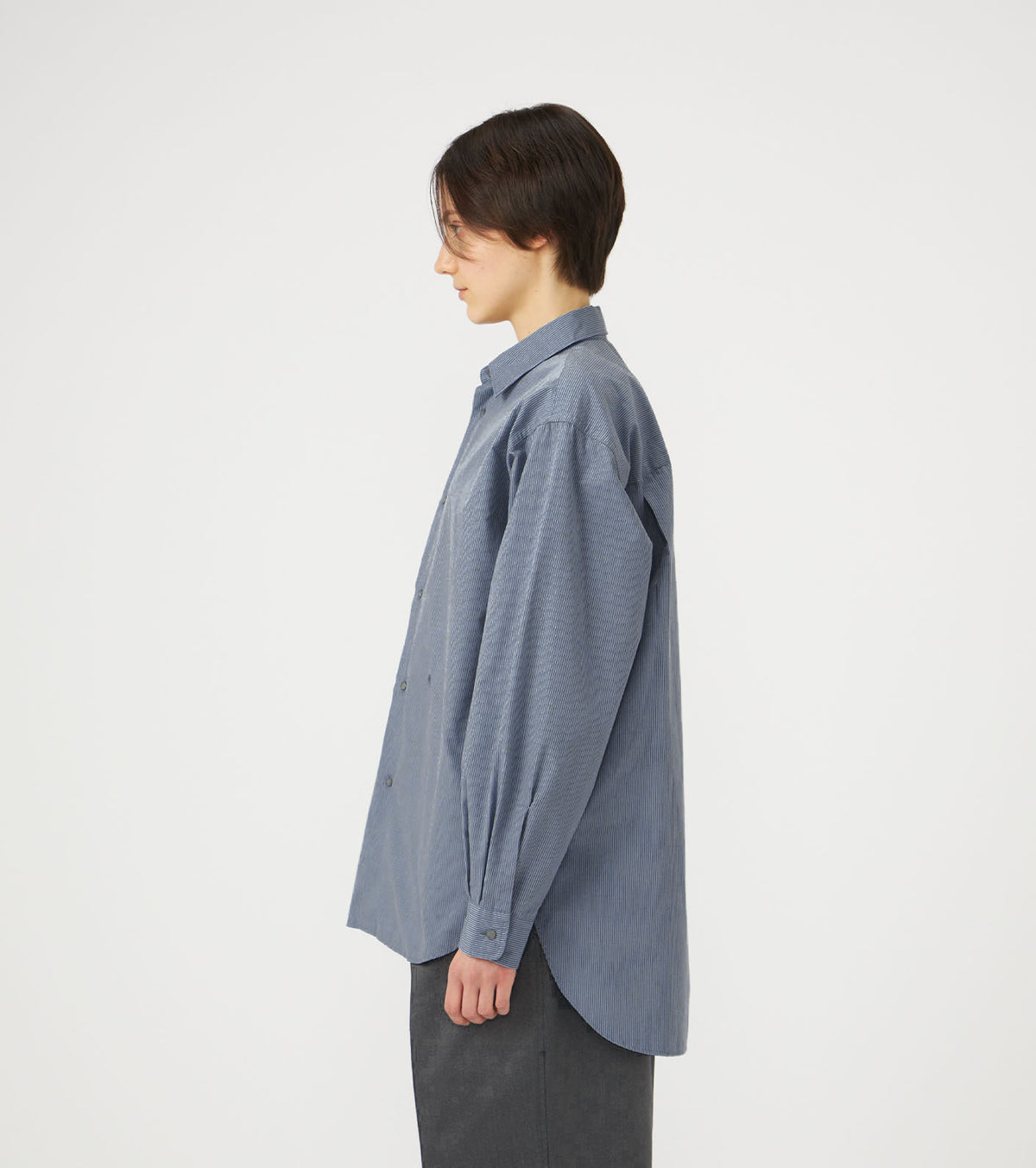 nanamica Regular Collar Striped Wind Shirt