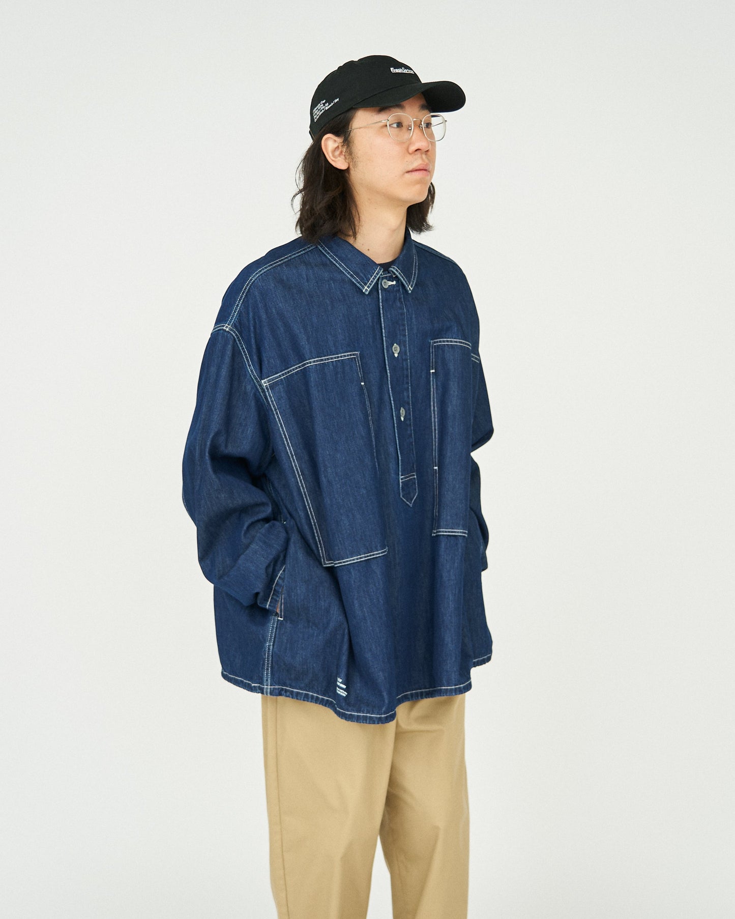 FreshService DENIM PULLOVER SHIRT (ONE WASH)