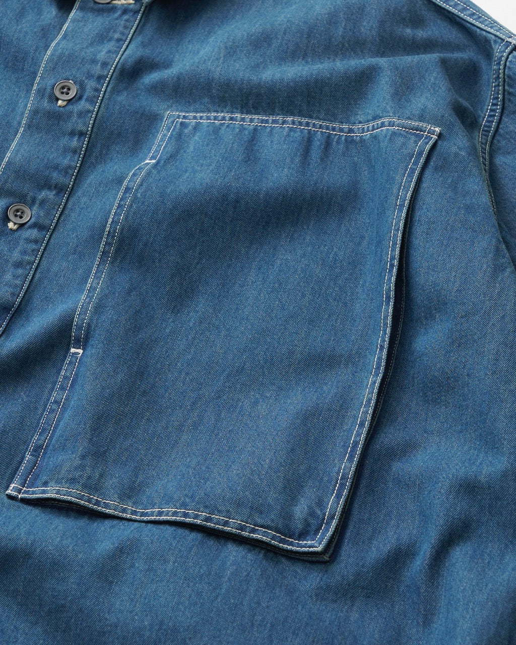 FreshService DENIM PULLOVER SHIRT (FADE INDIGO)