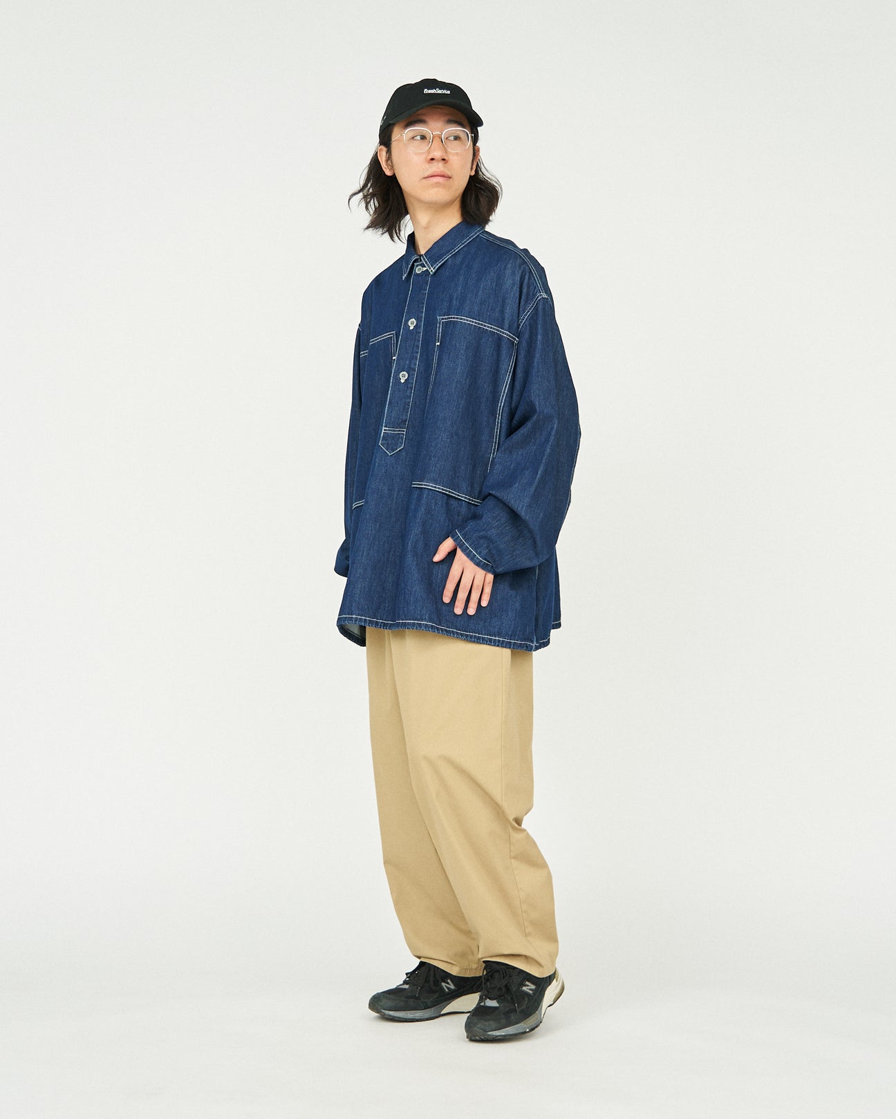 FreshService DENIM PULLOVER SHIRT (ONE WASH)