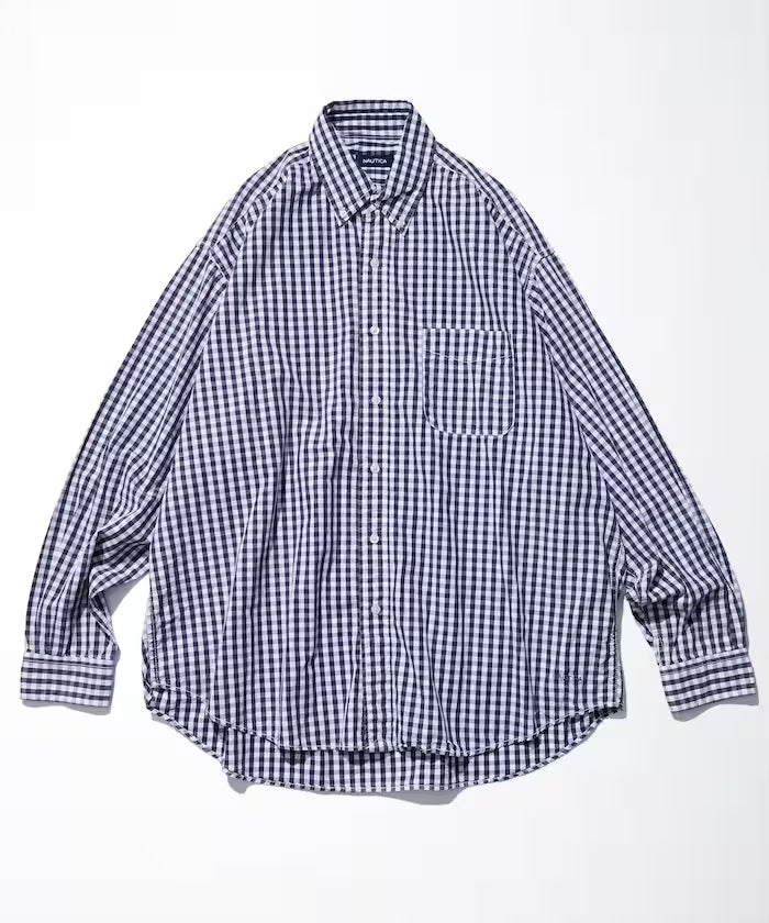 NAUTICA JAPAN Faded L/S Shirt (Broadcloth Check)