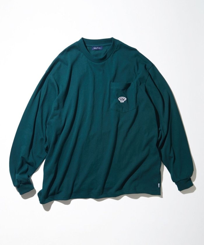 NAUTICA JAPAN Small Patch Logo Pocket L/S Tee – unexpected store