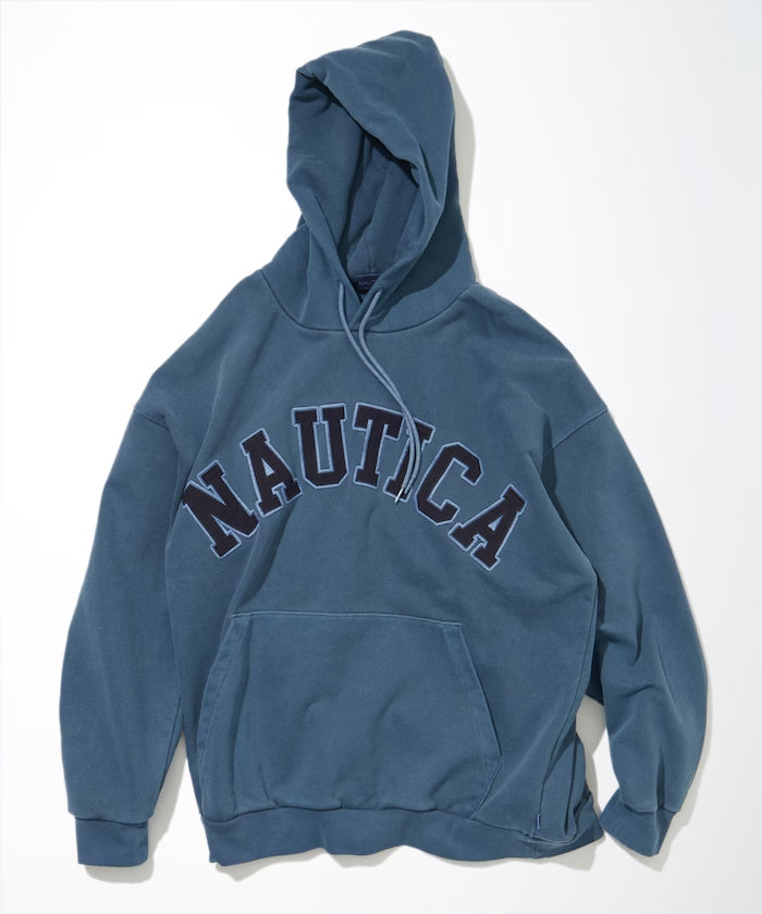 NAUTICA JAPAN Pigment Dyed Arch Logo Sweat Hoodie – unexpected store