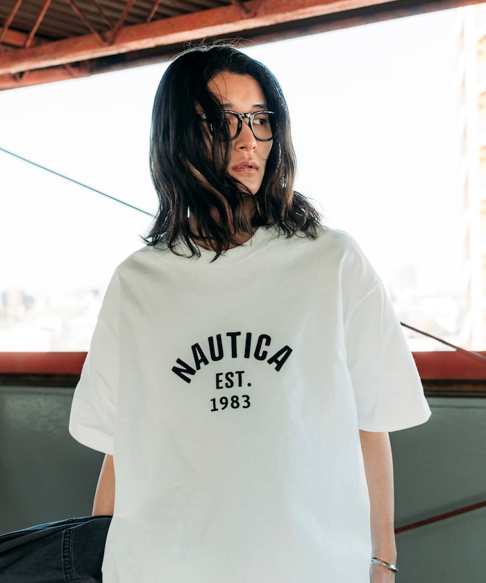 【NAUTICA】Pigment Dyed Felt Patch Arch Logo SS Tee 代購】NAUTICA Pigment Dyed Felt Patch Arch Logo S/S Tee（四