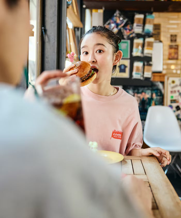 Burger Factory x FREAK'S STORE Burger Factory Special Big Silhouette Back Print Crew Neck T-shirt