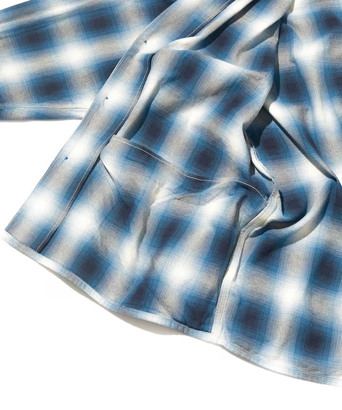 CAHLUMN Magazine Pocket Open Collar Shirt (Ombre)