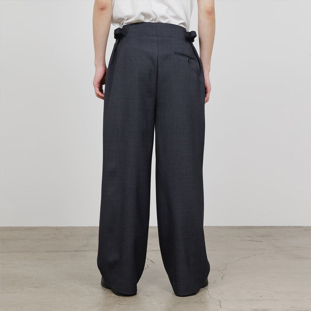 marka Two Tuck Military Trousers Recycled Polyester Non-Mulesed Wool Gabardine