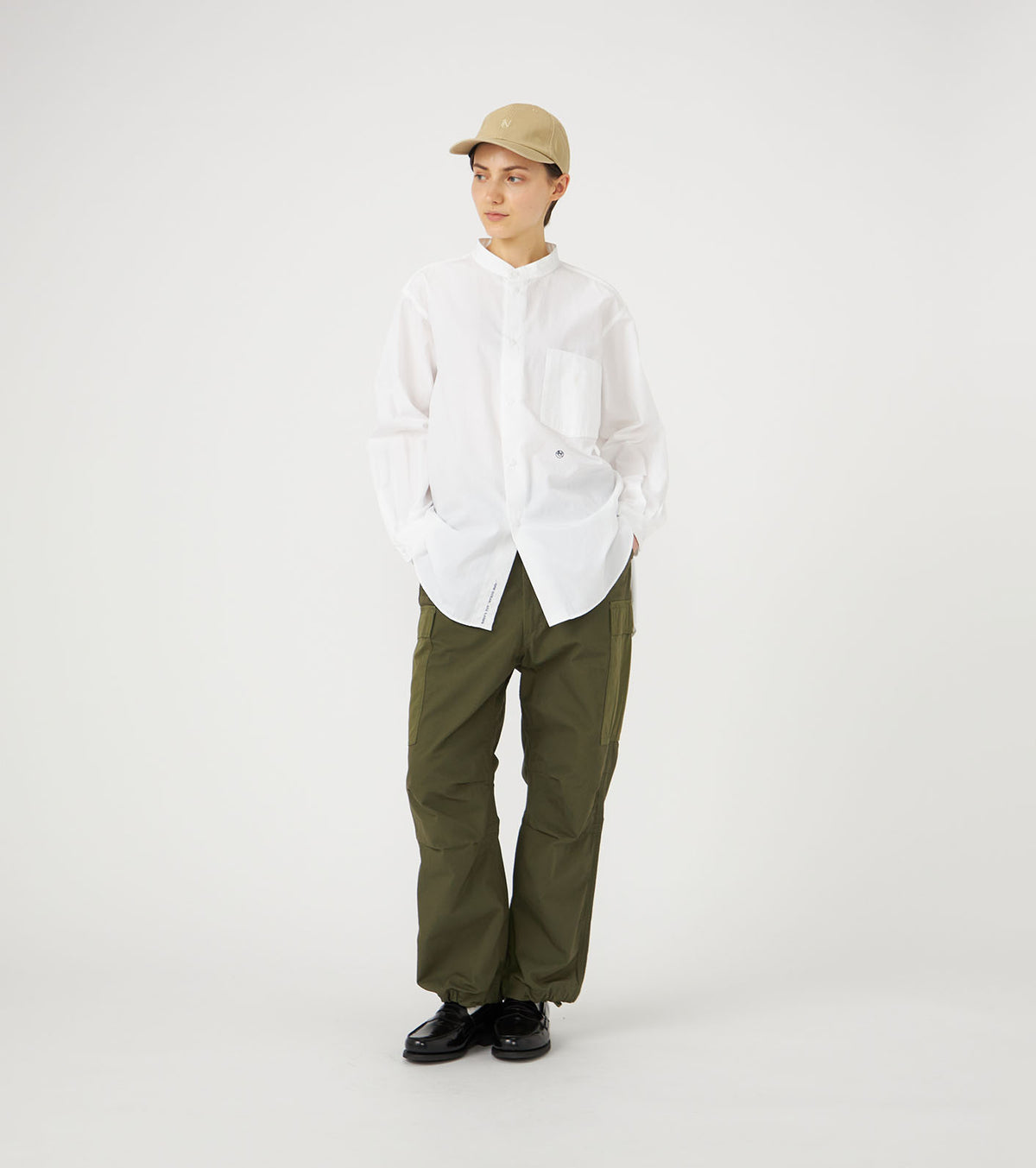 nanamica Band Collar Wind Shirt