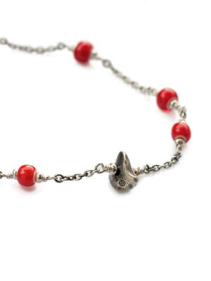 SunKu Antique Beads Chain & Beads Necklace Sk-026-Red