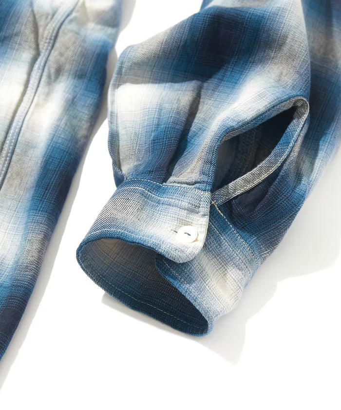 CAHLUMN Magazine Pocket Open Collar Shirt (Ombre)