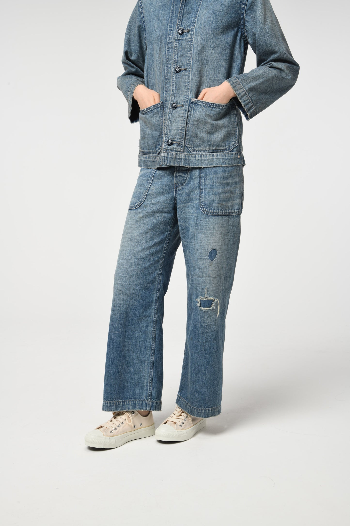 BOW WOW USN M44 DUNGAREE TROUSERS SIDE SEAMLESS