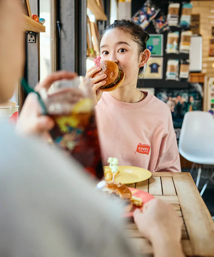 Burger Factory x FREAK'S STORE Burger Factory Special Big Silhouette Back Print Crew Neck T-shirt