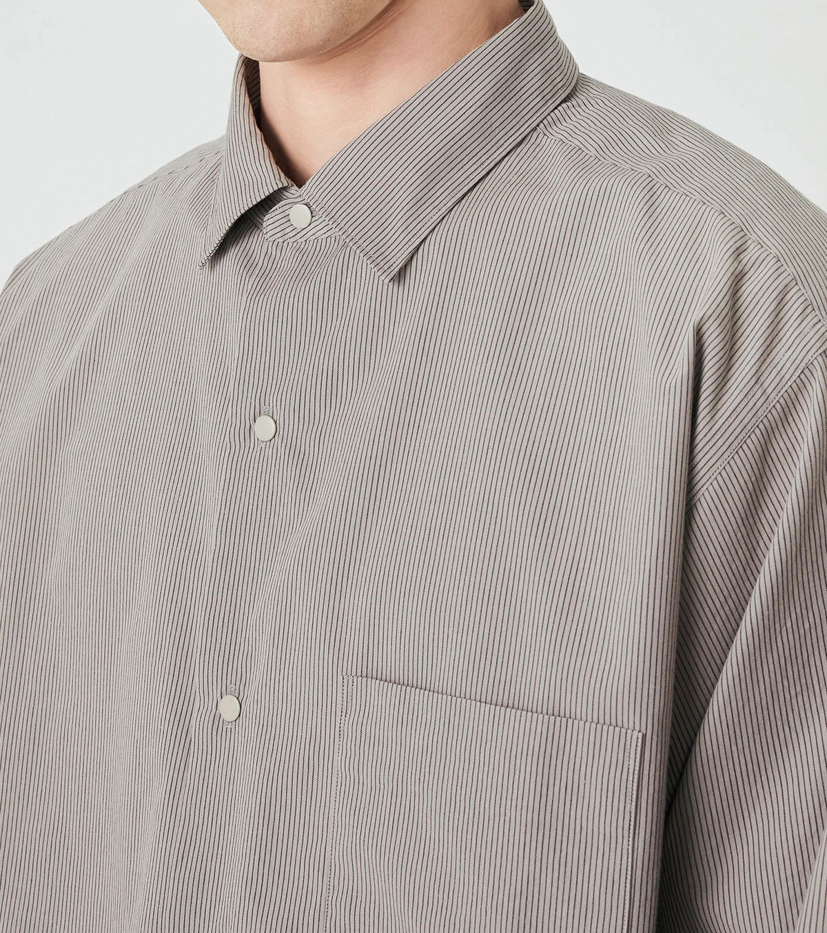 nanamica Regular Collar Striped Wind Shirt