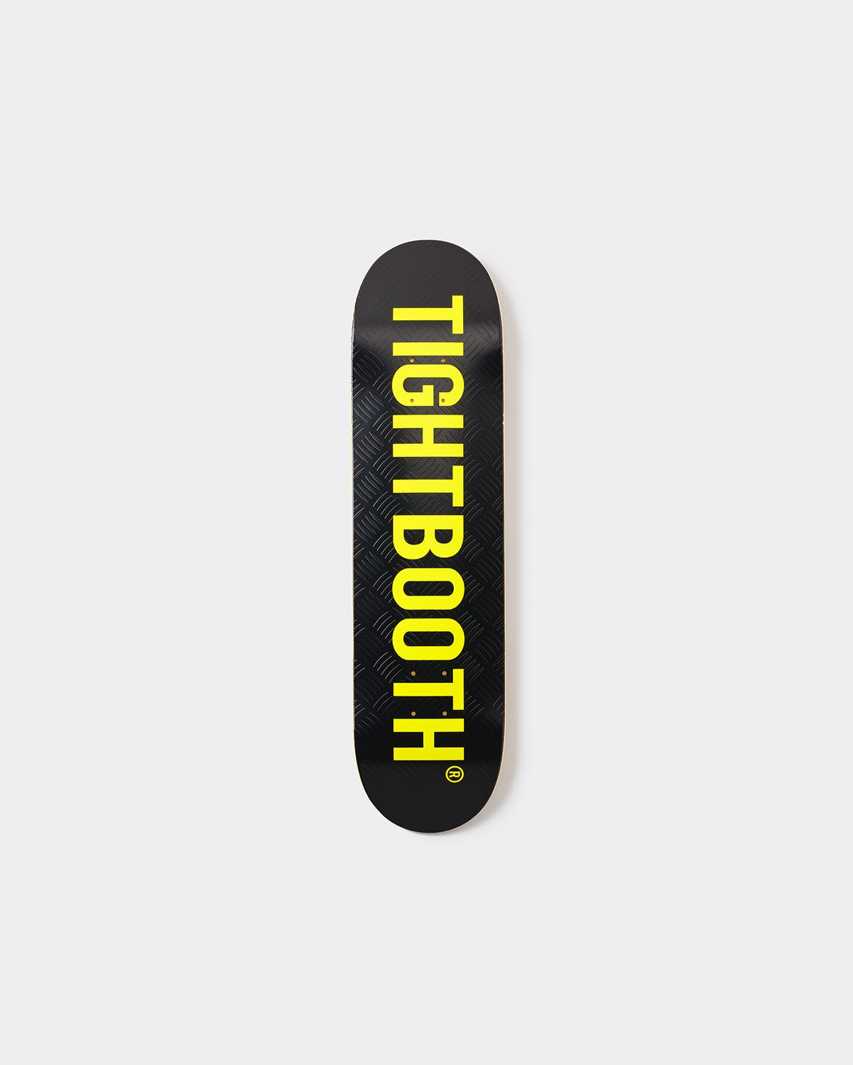 TIGHTBOOTH LOGO SKATEBOARD BLACK / SAFETY YELLOW