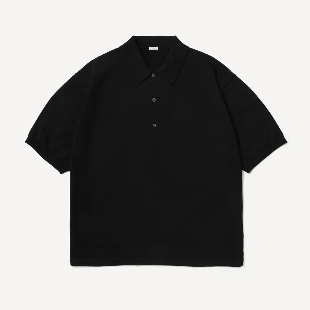 A.PRESSE Cotton Knit S/S Polo Shirts