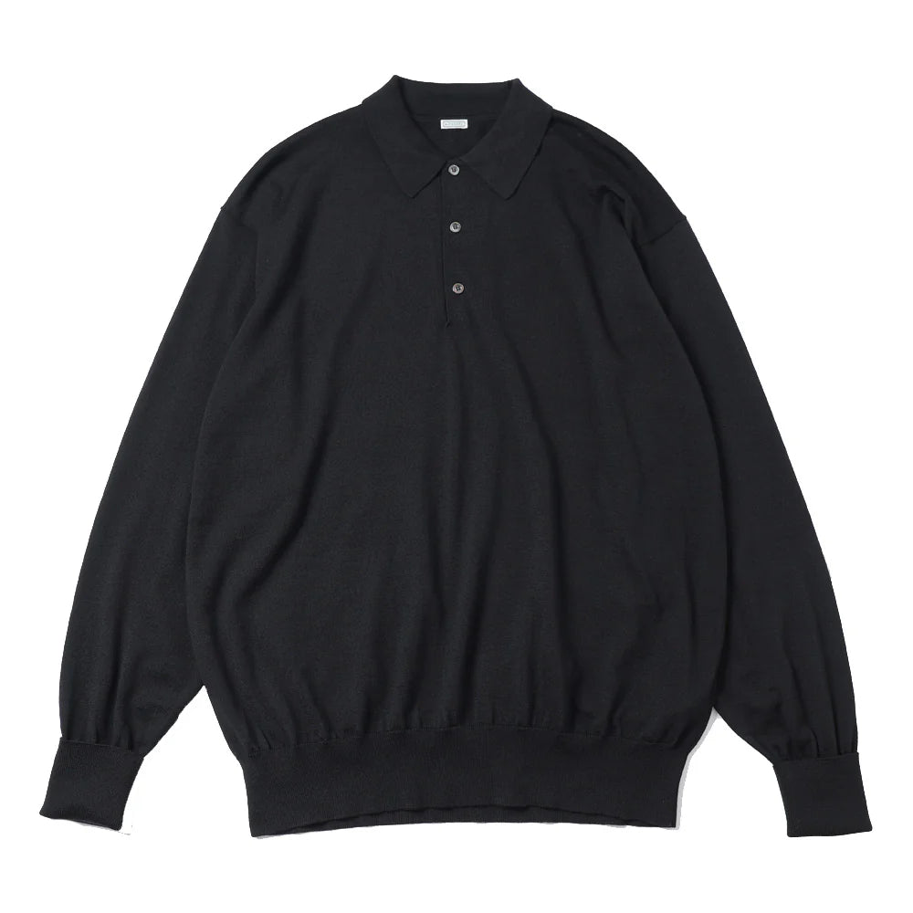 A.PRESSE Wool Knit L/S Polo Shirts – unexpected store