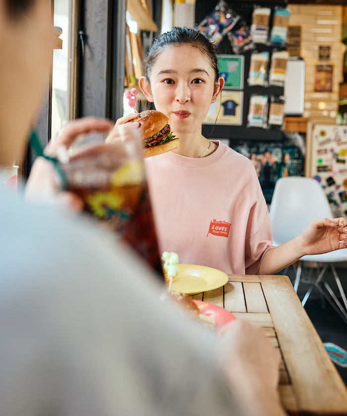 Burger Factory x FREAK'S STORE Burger Factory Special Big Silhouette Back Print Crew Neck T-shirt
