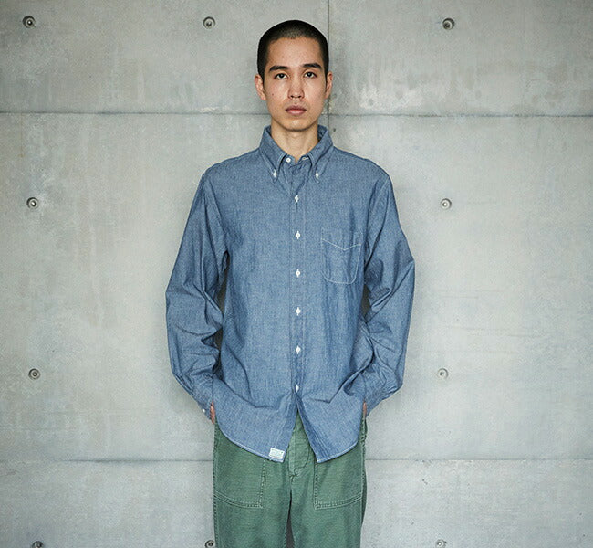 orSlow CHAMBRAY BUTTON DOWN SHIRT original chambray