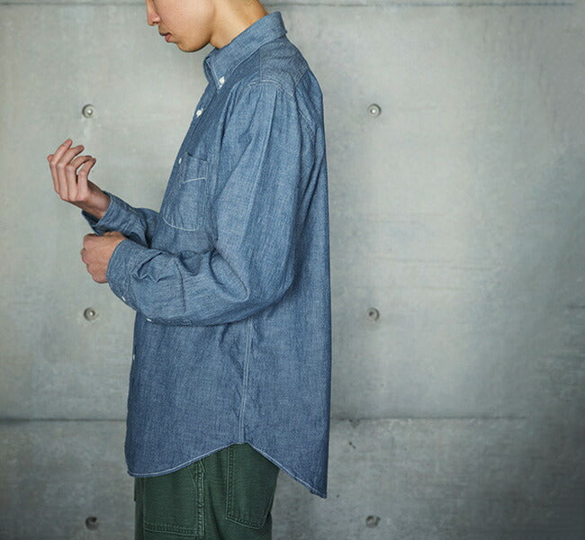 orSlow CHAMBRAY BUTTON DOWN SHIRT original chambray